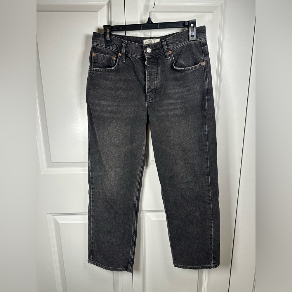 We The Free Black Cropped Ankle Deep Trance Jeans